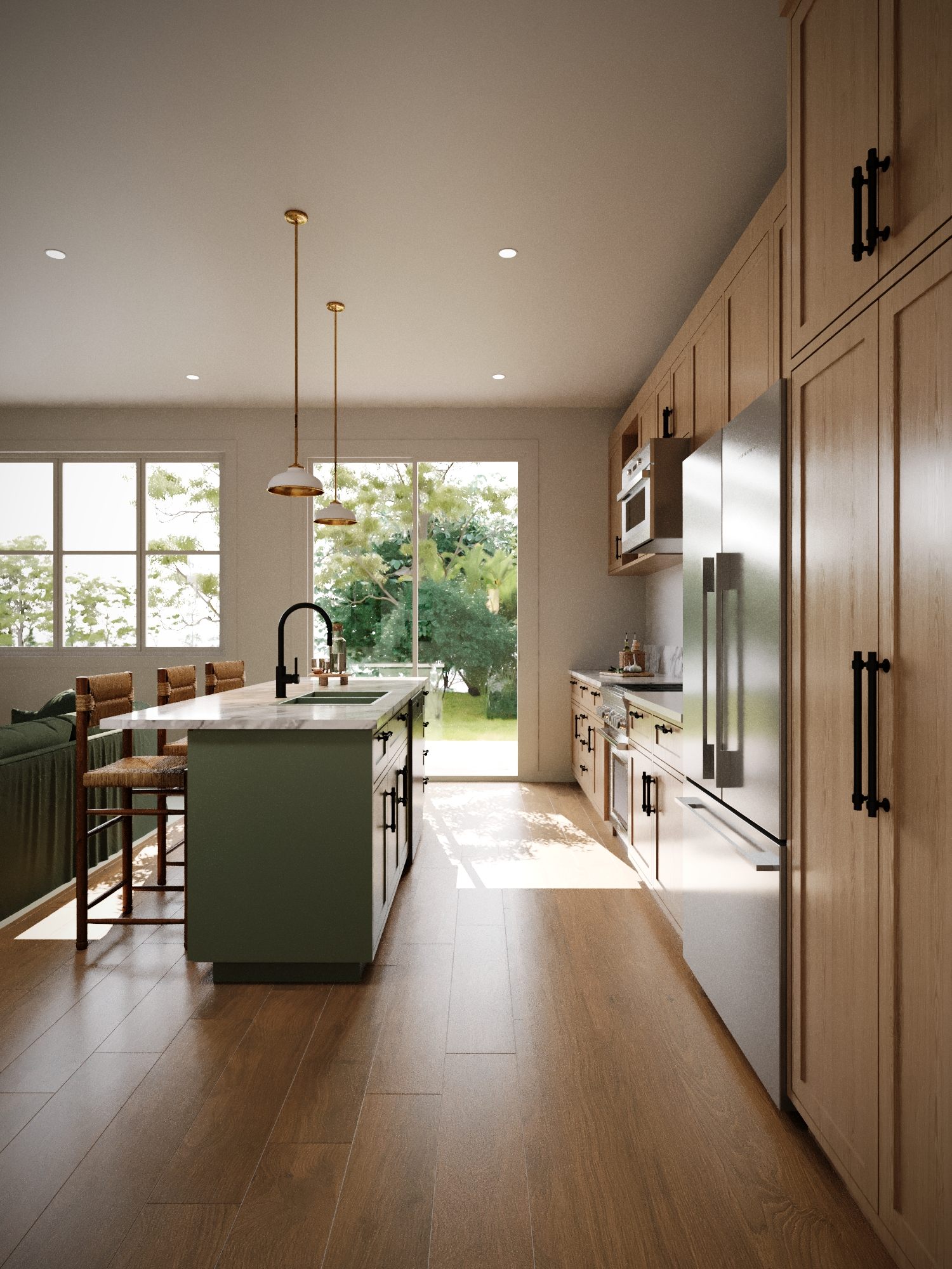 Cottage kitchen island