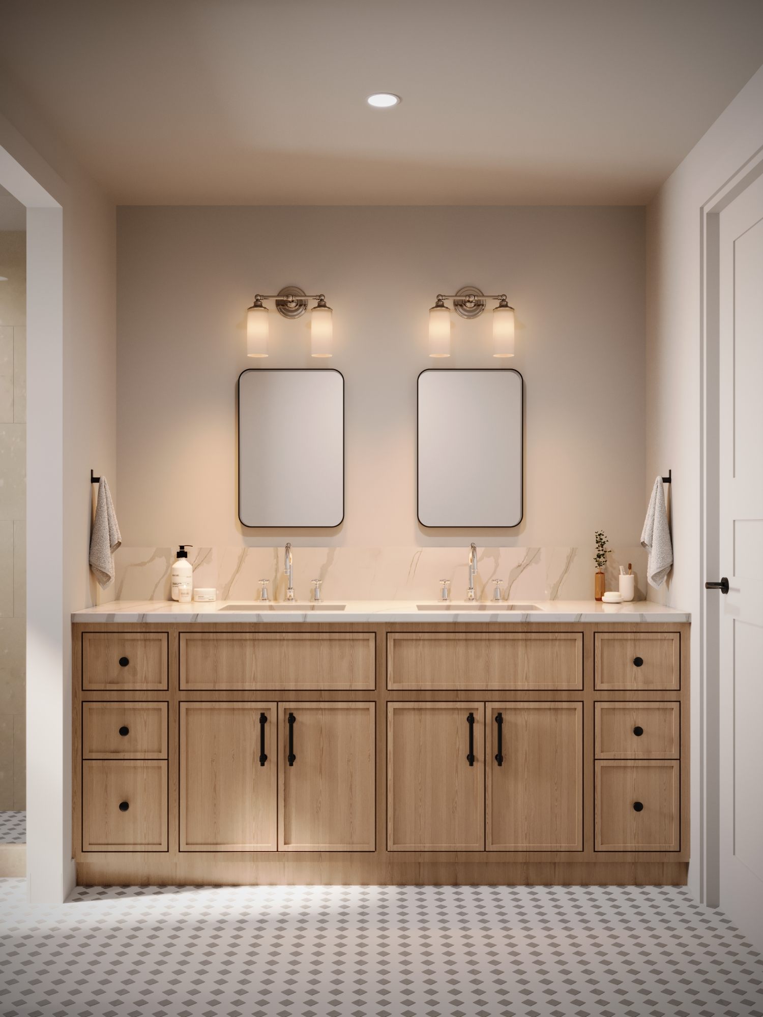 Cottage double vanity